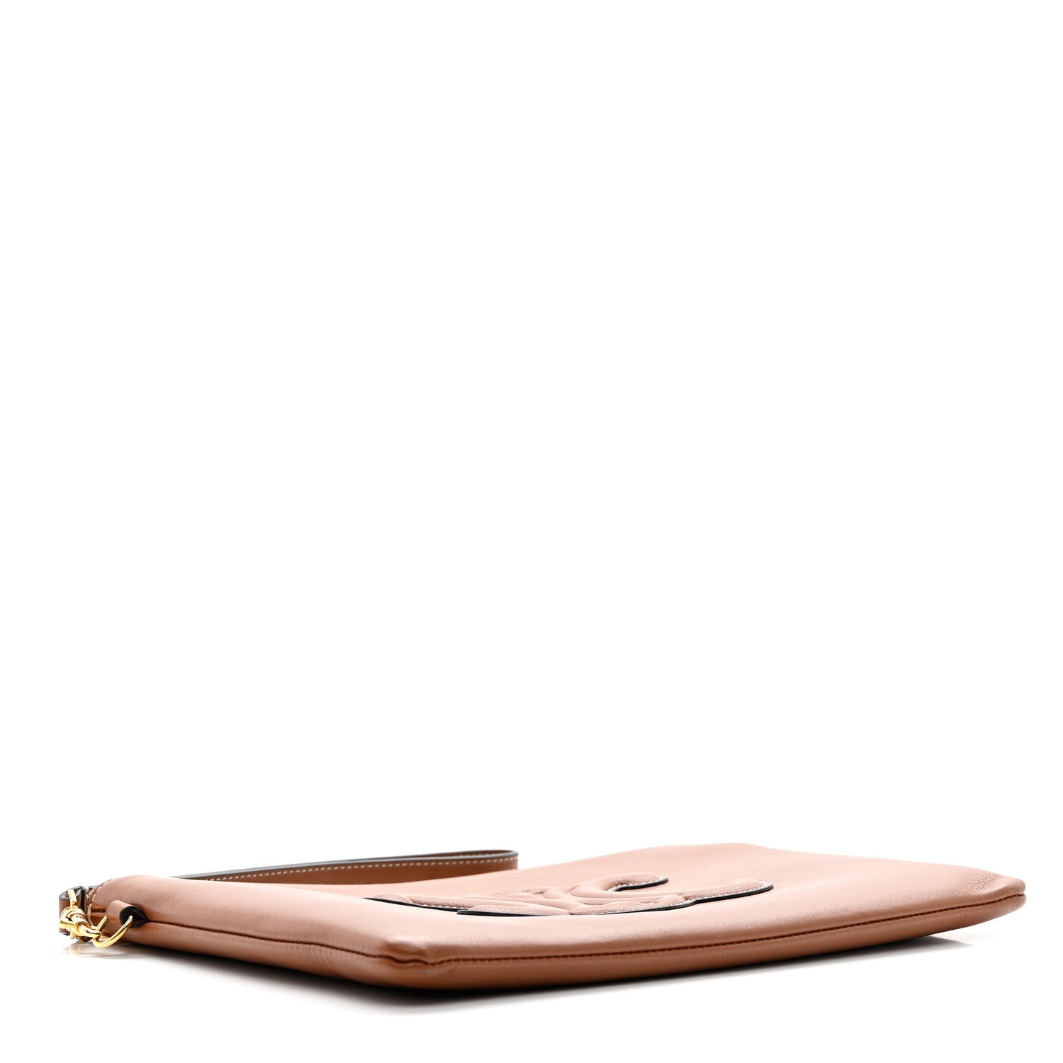 Celine Smooth Calfskin Cuir Triomphe Pouch Tan 4 of 7