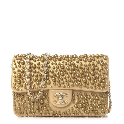 Chanel Lambskin Pearls Flap Gold 1 of 11