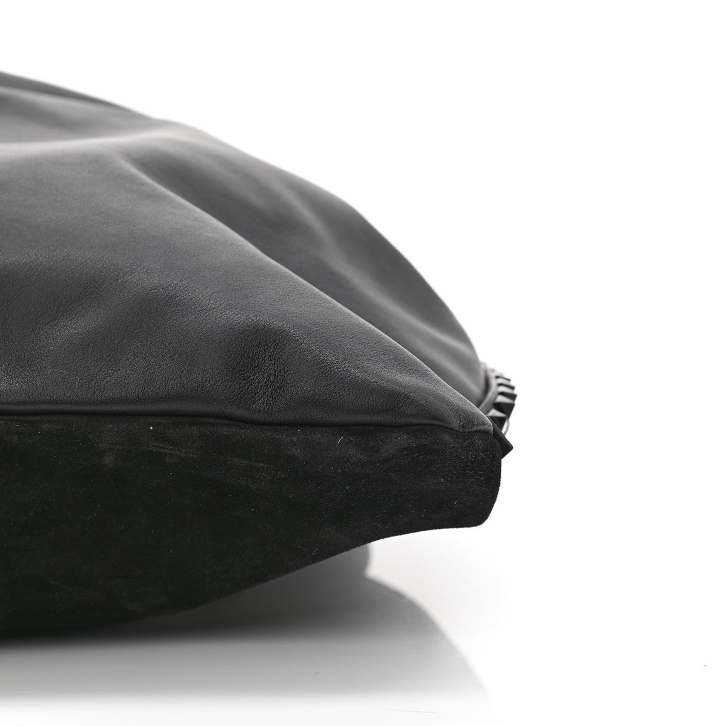 Calfskin Suede Rockstud Hobo Black