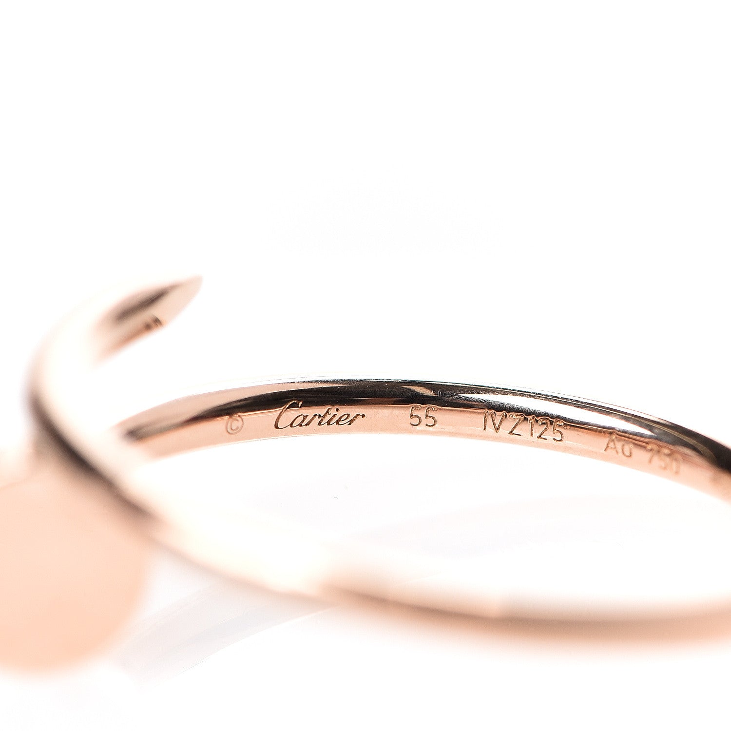 Cartier 18K Pink Gold Small Juste Un Clou Ring 55 7.25 3 of 4