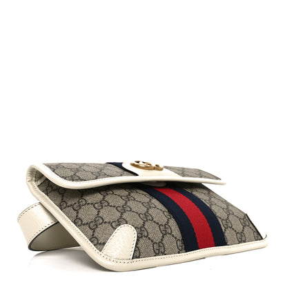 Gucci GG Supreme Monogram Web Small Ophidia Belt Bag 85 34 Beige Ebony White 4 of 9