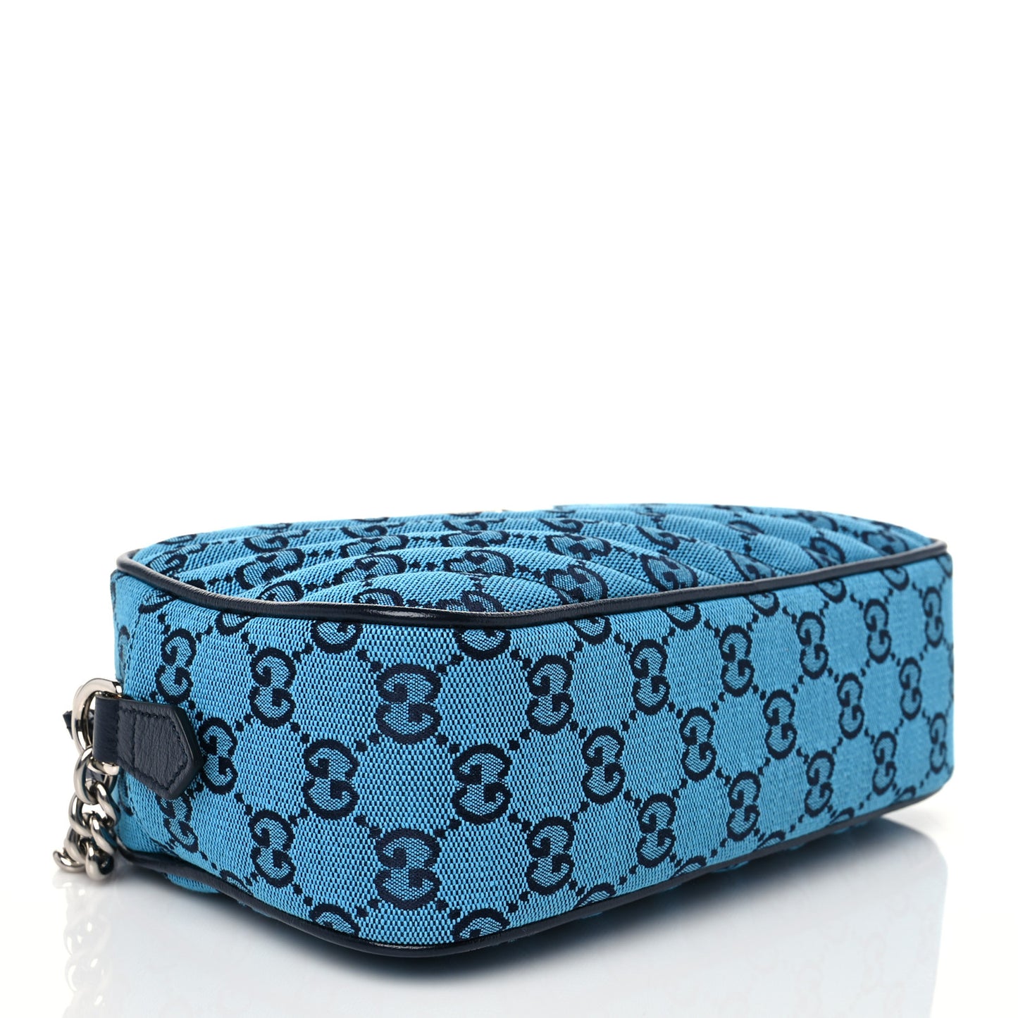 Monogram Multicolor Matelasse Diagonal Small GG Marmont Chain Shoulder Bag Light Blue