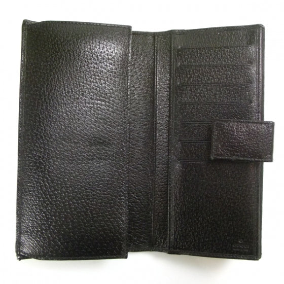 Gucci Monogram Engraved Metal Plate Continental Wallet Black 6 of 9