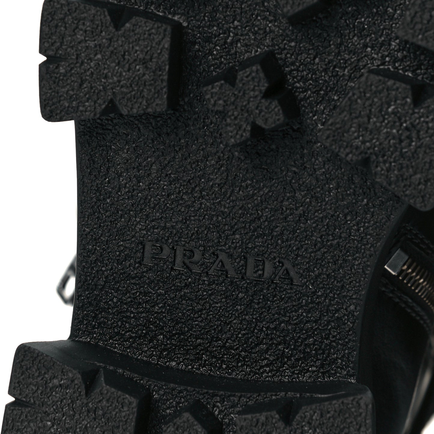 Vitello Lux Nylon Metal Triangle Logo Monolith Pouch Pocket 55mm Tall Combat Boots 37 Black