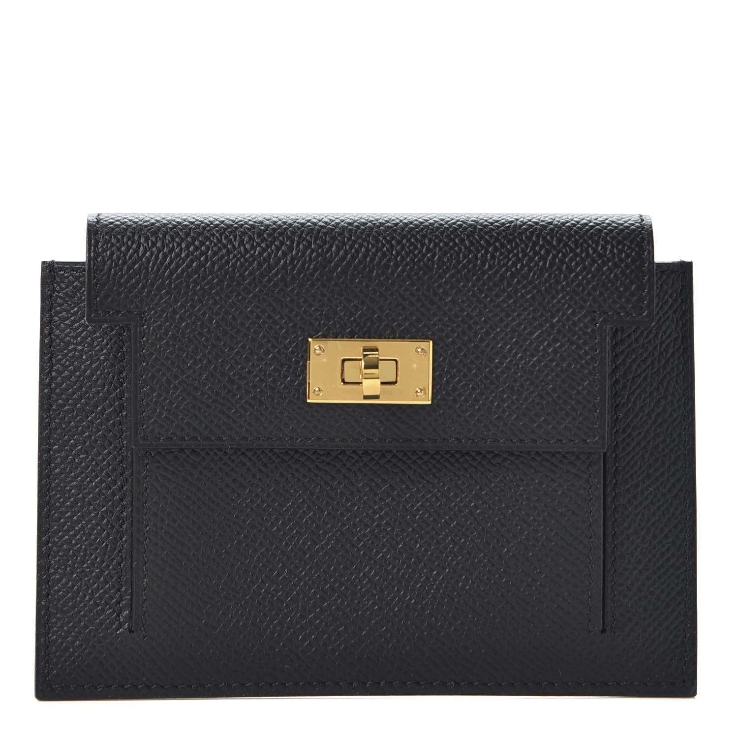 Hermes Epsom Kelly Pocket Compact Wallet Black 1 of 8