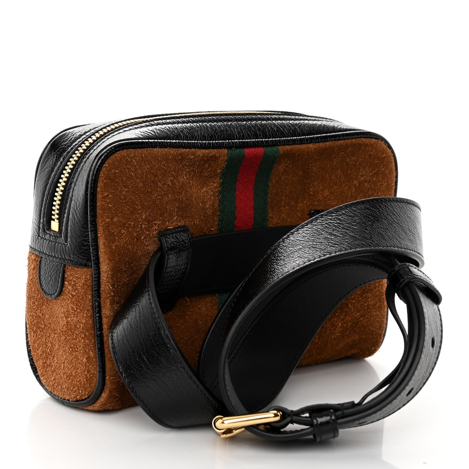 Gucci Suede Small Ophidia Belt Bag 85 34 Brown 3 of 10
