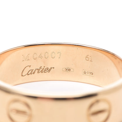 Cartier 18K Yellow Gold 5.5mm LOVE Ring 61 9.5 4 of 4