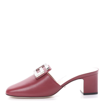 Gucci Malaga Kid Crystal Square G Madelyn Mules 40 Romantic Cerise 1 of 8