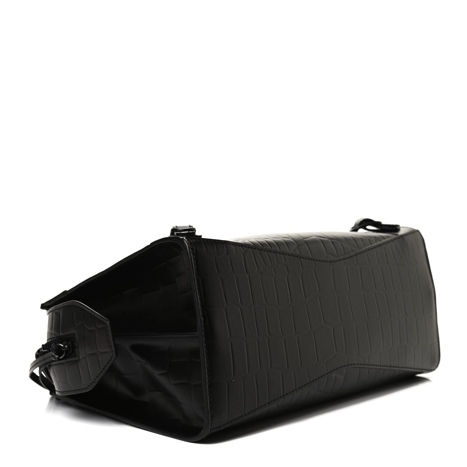 Balenciaga Semi Shiny Calfskin Crocodile Embossed Neo Classic Black Hardware S City Black 5 of 14