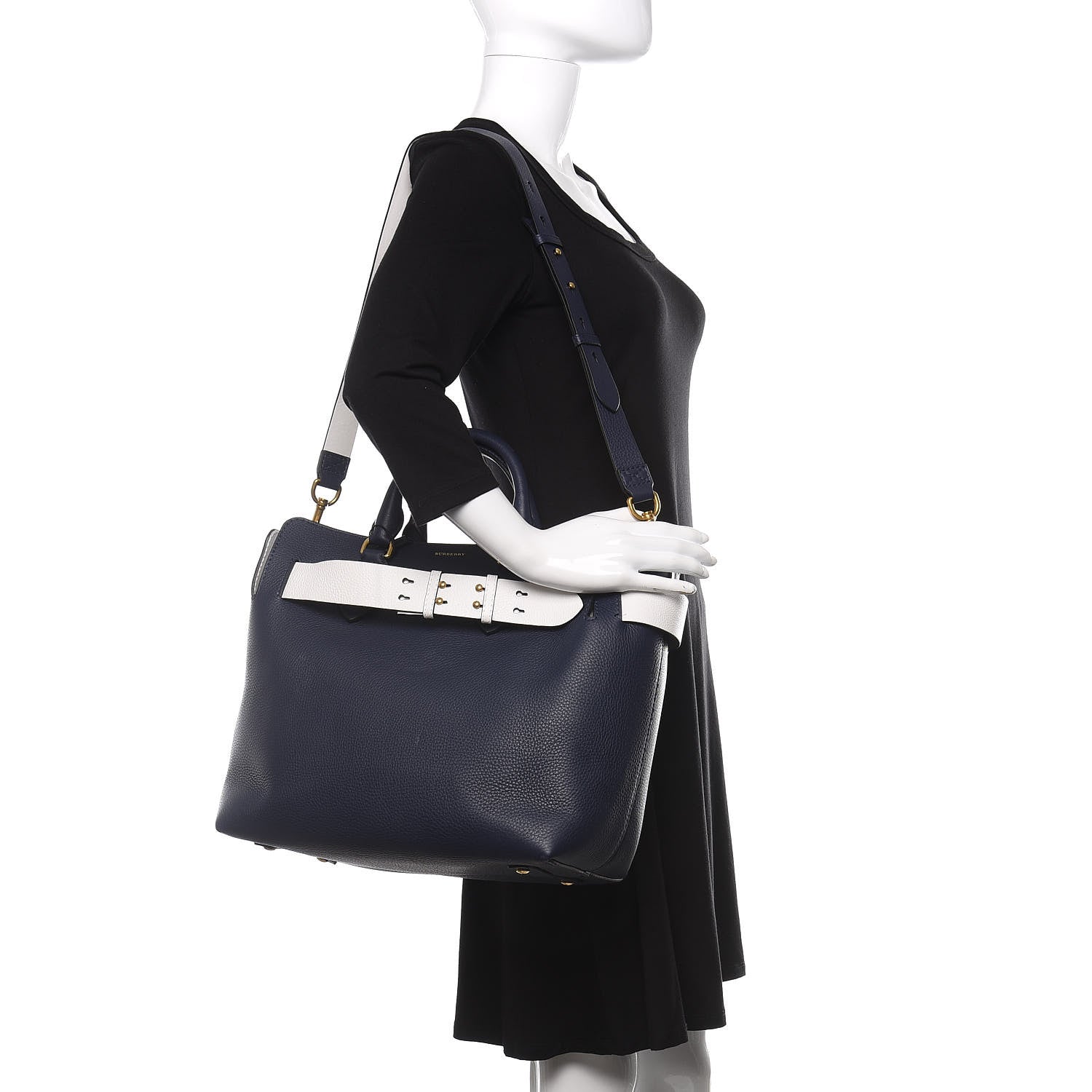 Burberry Soft Grain Calfskin Medium Belt Bag Regency Blue 2 of 14