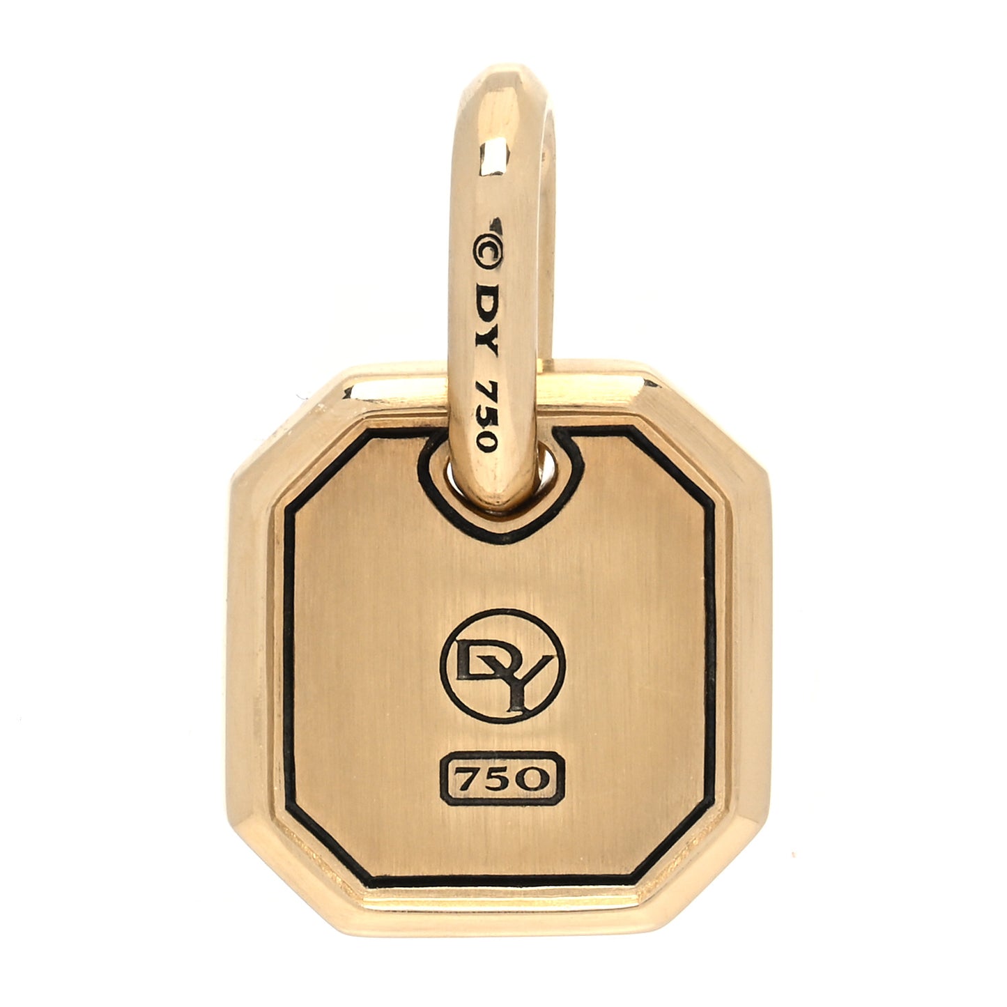18K Yellow Gold Diamond Roman Amulet Pendant