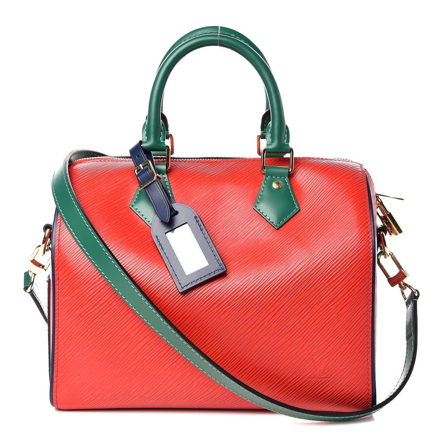 Louis Vuitton Epi Speedy Bandouliere 25 Coquelicot Vert Indigo 1 of 10