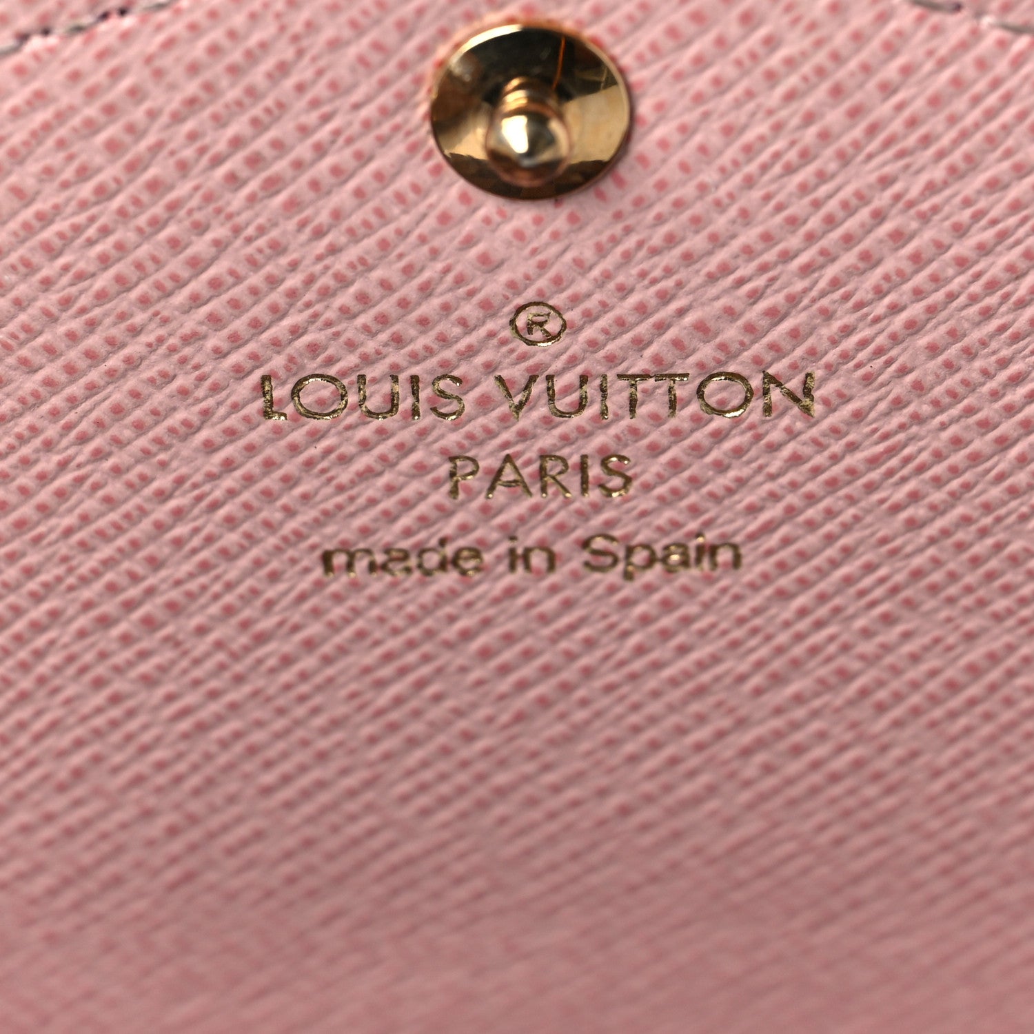 Louis Vuitton Damier Ebene Studded Sarah Wallet NM Rose Ballerine 6 of 8