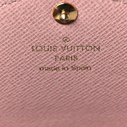 Louis Vuitton Damier Ebene Studded Sarah Wallet NM Rose Ballerine 6 of 8