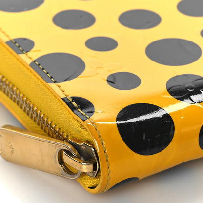 Louis Vuitton Vernis Kusama Infinity Dots Zippy Wallet Yellow 7 of 8