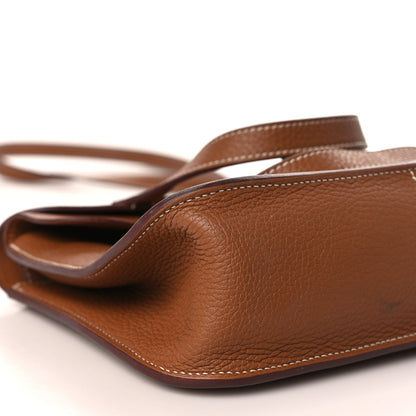 Hermes Taurillon Clemence Halzan 25 Gold 8 of 11