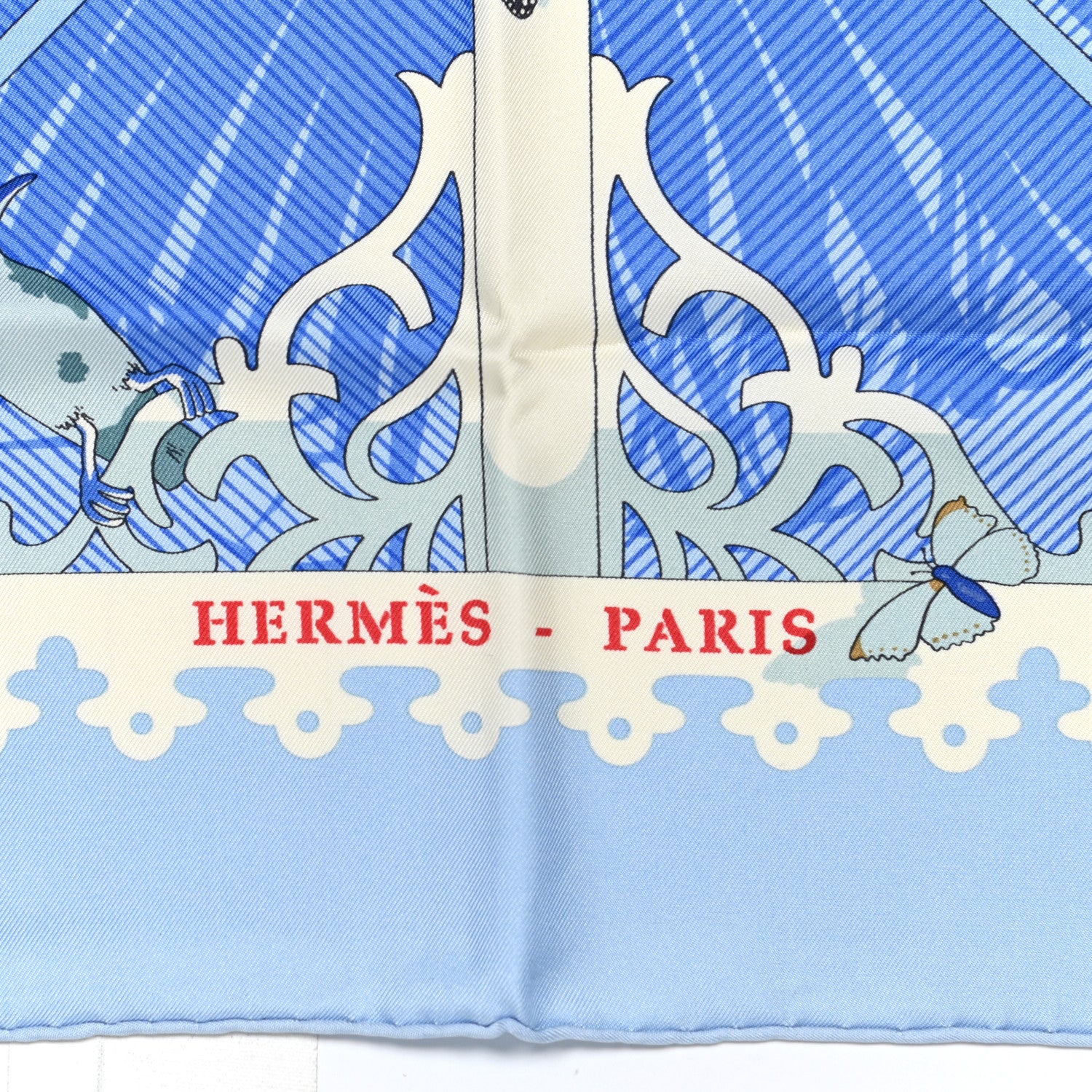Hermes Silk Varangues Scarf 90 Gris Perle Sepia 2 of 5