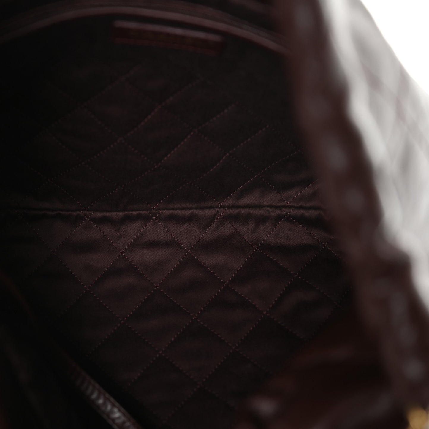 Shiny Calfskin Quilted Small Chanel 22 Dark Brown