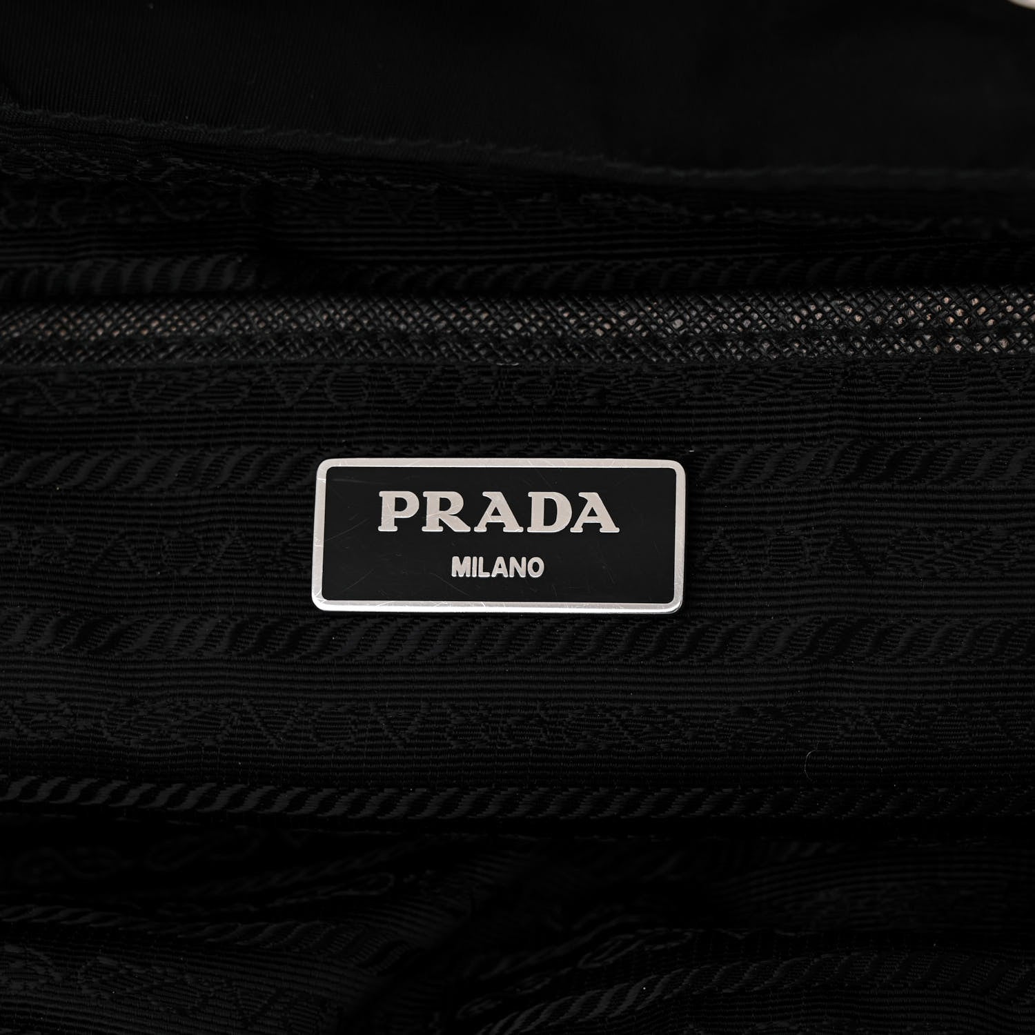 Prada Nylon New Vela Studded Backpack Black Fuoco 6 of 10