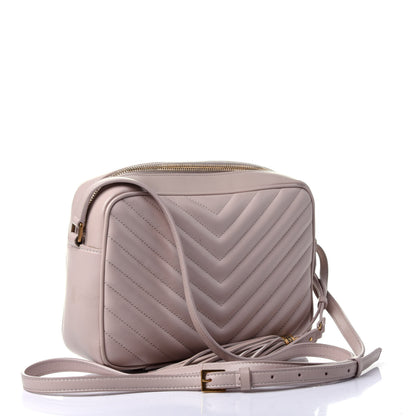 Saint Laurent Calfskin Matelasse Monogram Lou Camera Bag Washed Light Pink 2 of 5