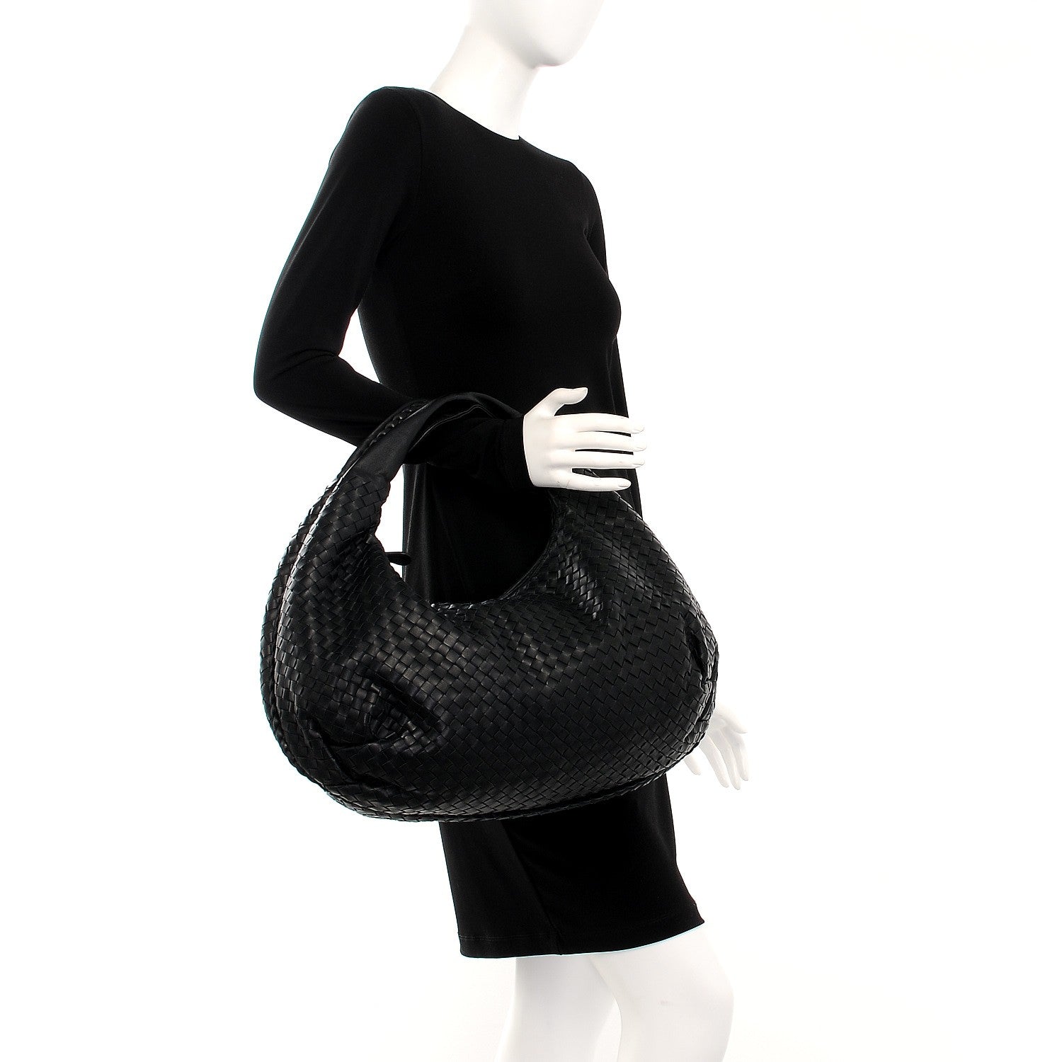 Bottega Veneta Nappa Intrecciato Large Belly Veneta Hobo Nero Black 2 of 8