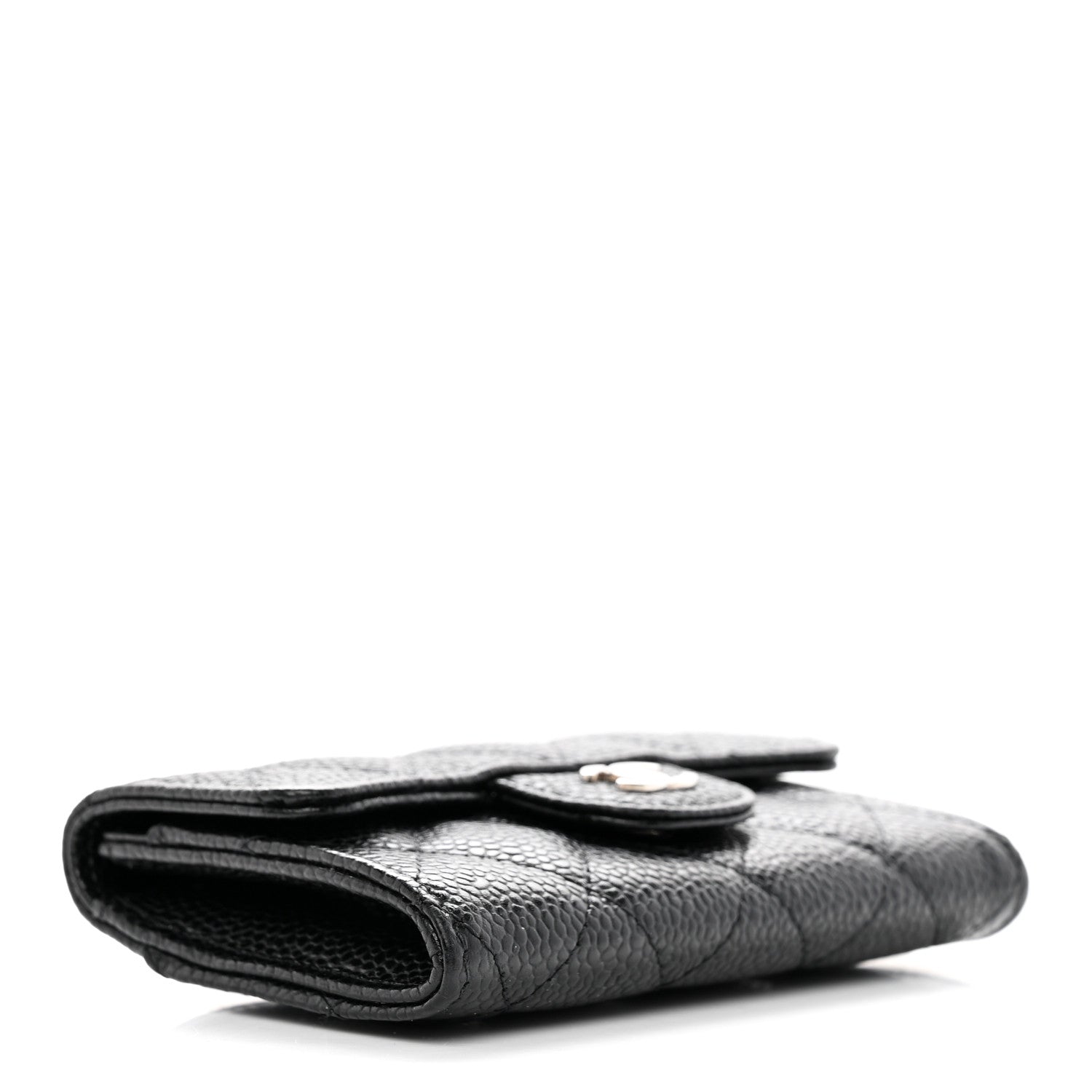 Chanel Caviar Quilted Flap Card Holder Wallet Black 4 of 9