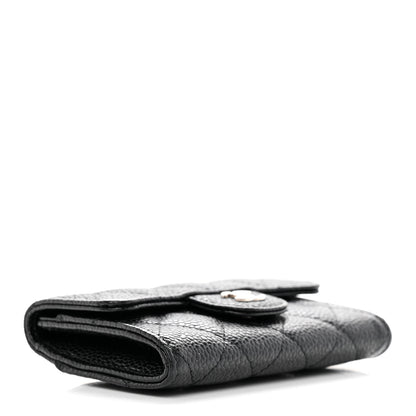 Chanel Caviar Quilted Flap Card Holder Wallet Black 4 of 9