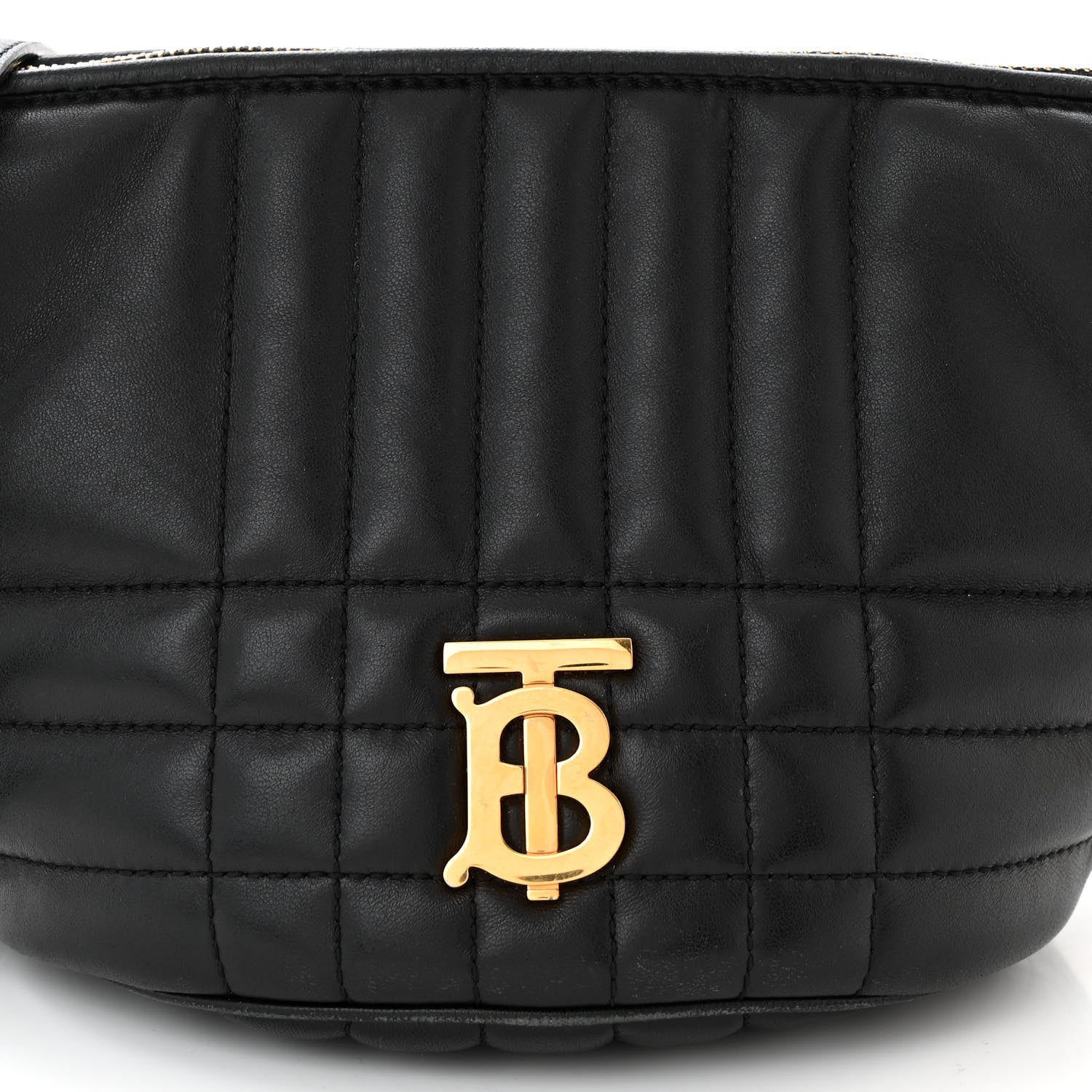 Burberry Lambskin Quilted Small Crescent Lola Bag Black 8 of 11