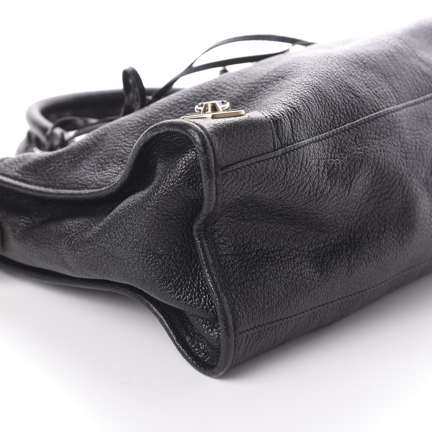 Balenciaga Chevre Gold Metallic Edge Hardware City Black 9 of 9