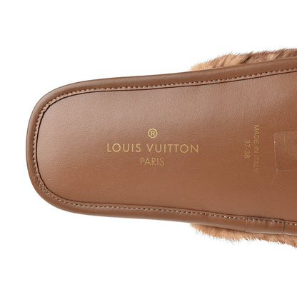 Louis Vuitton Mink Fur Homey Flat Mules 37-38 Natural Beige 6 of 8