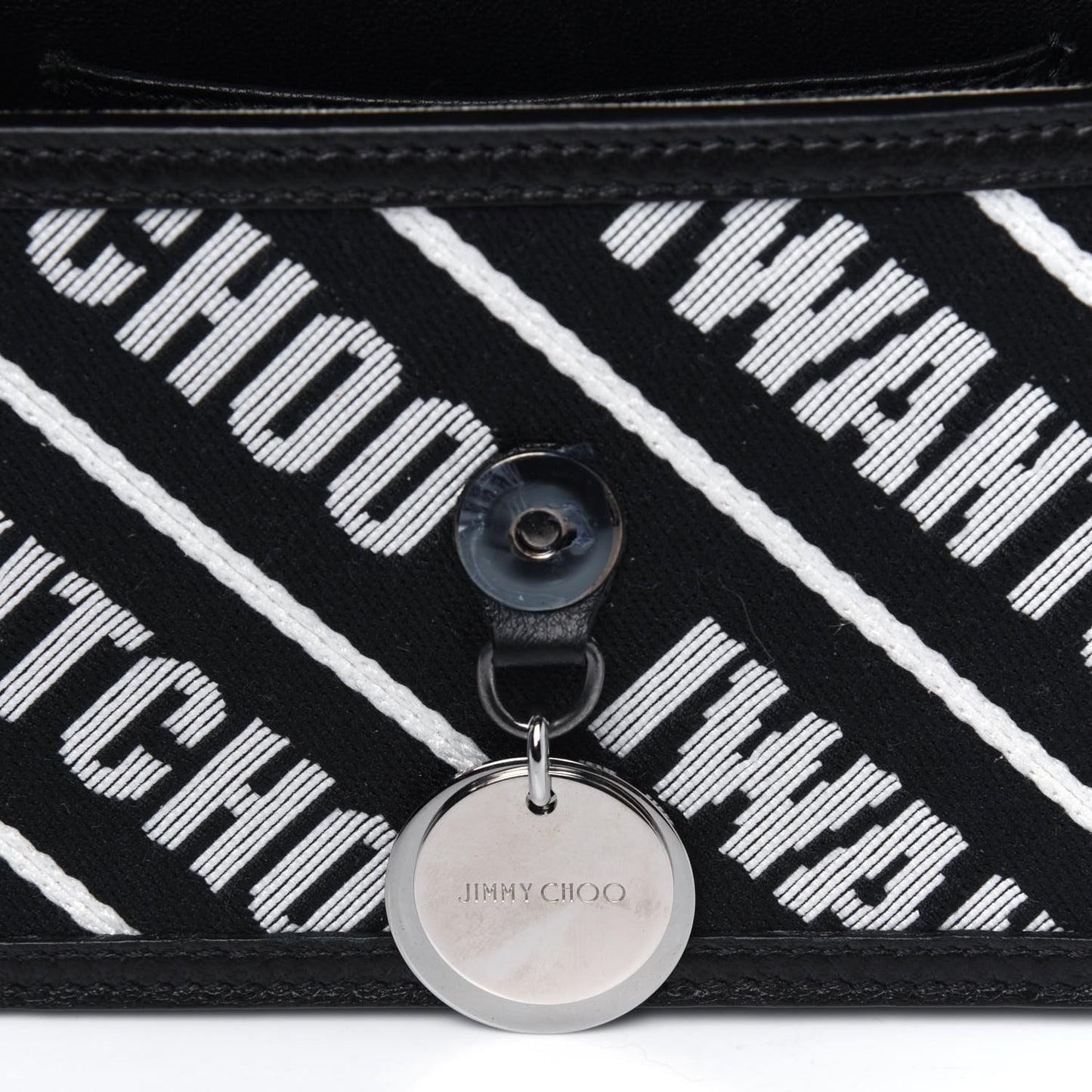Nylon I Want Choo Logo Crossbody Bag Black