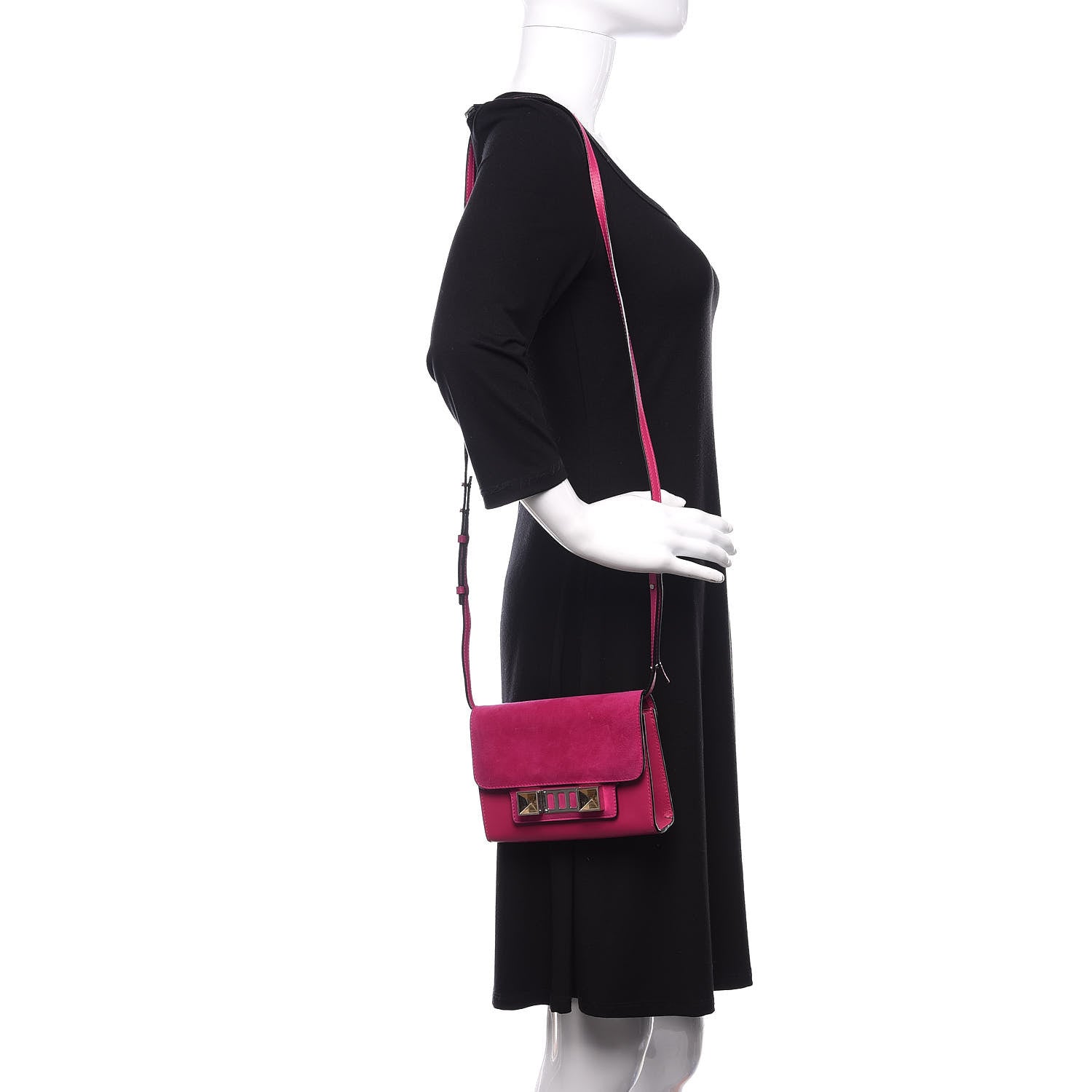 Proenza Schouler Calfskin Suede Tiny PS11 Classic Shoulder Bag Peony 2 of 10