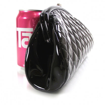 Chanel Patent Quilted Timeless Clutch Black 3 of 10