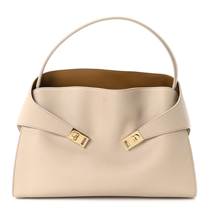 Salvatore Ferragamo Calfskin Medium Hug Bag Stone Burnt Orcher 1 of 9