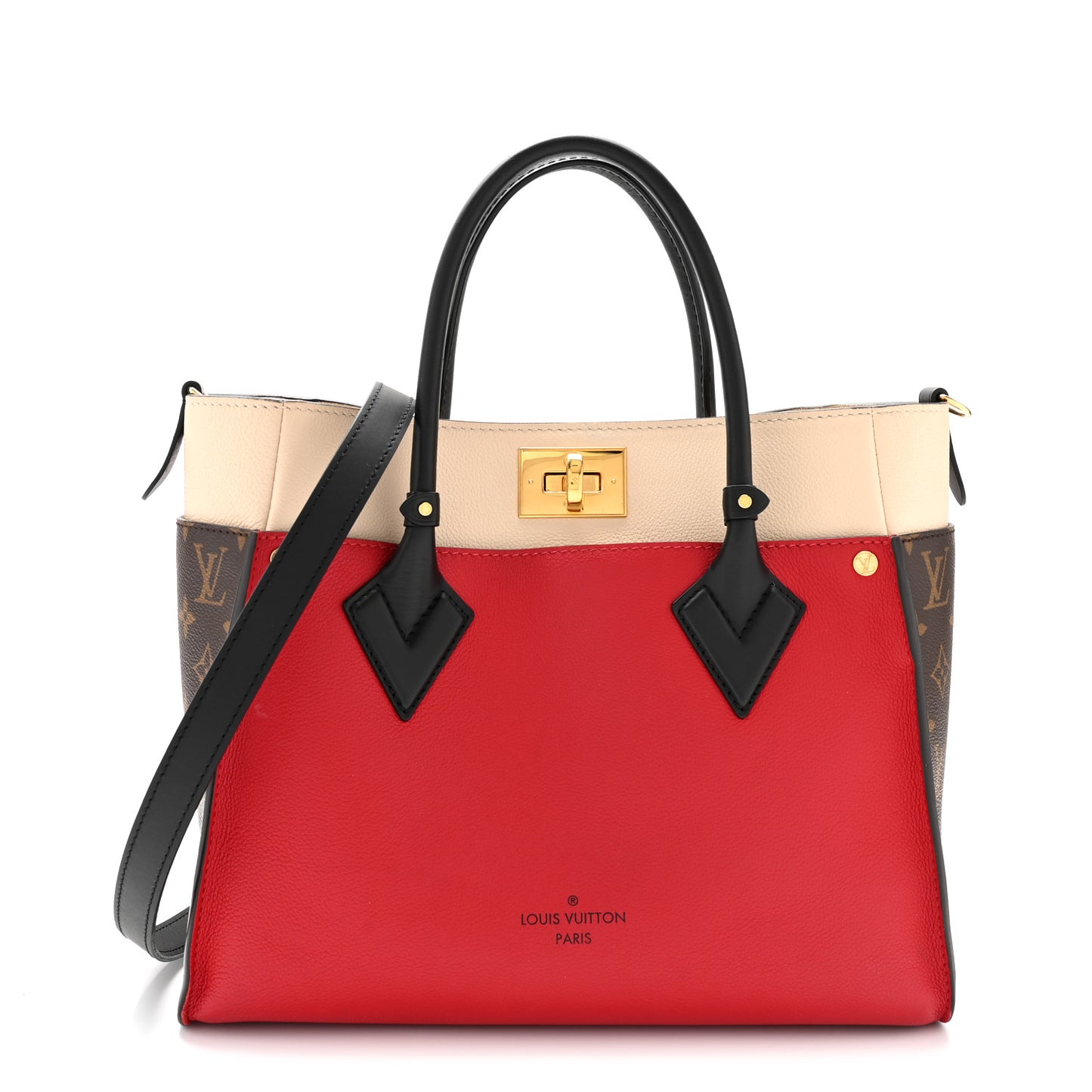 Calfskin Monogram On My Side Pirate Red