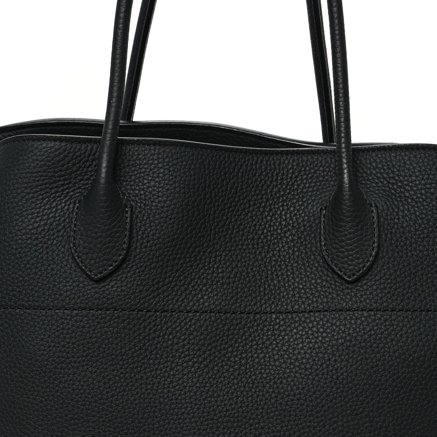 The Row Grained Calfskin Soft Margaux 17 Black 7 of 10