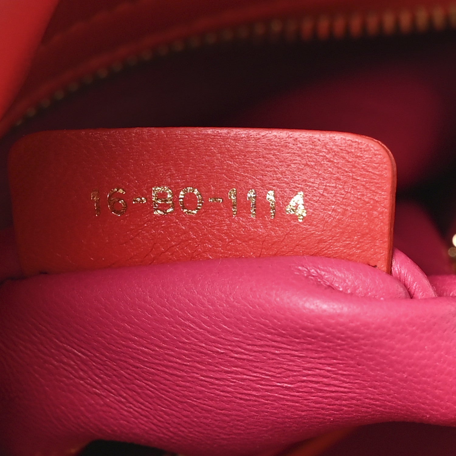 Christian Dior Lambskin Cannage Mini Bi-Color Lady Dior Red Fuchsia 7 of 11
