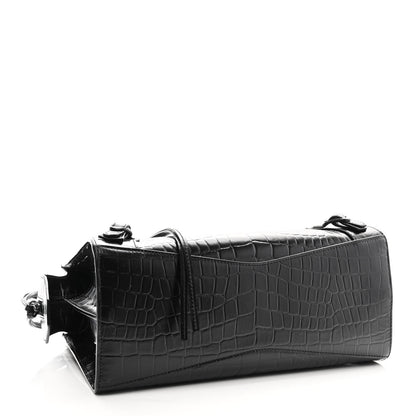 Balenciaga Semi Shiny Calfskin Crocodile Embossed Neo Classic Black Hardware S City Black 4 of 8