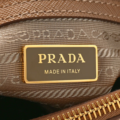Prada Saffiano Small Galleria Double Zip Tote Caramel 6 of 8
