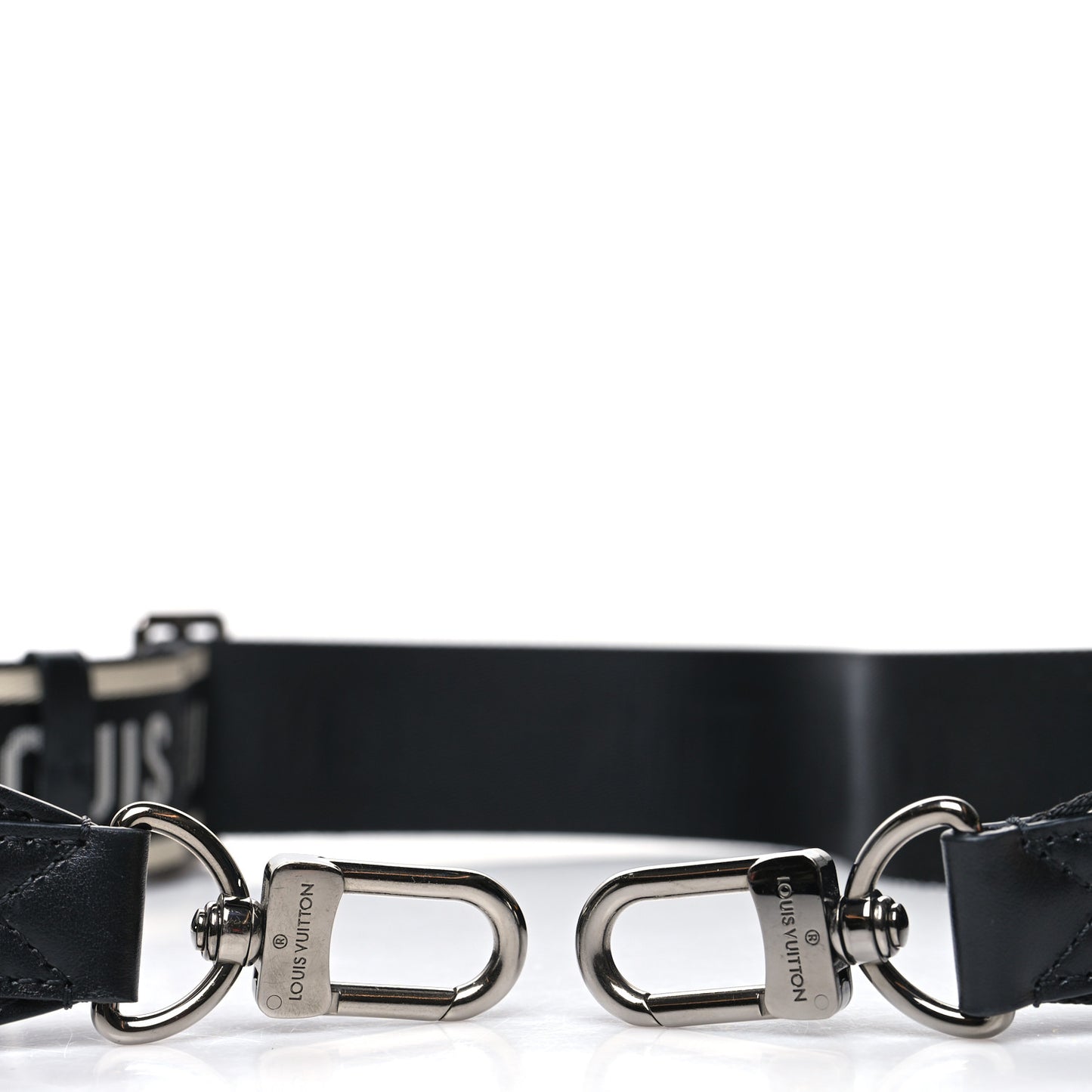 Nylon Jacquard Sporty Bandouliere Shoulder Strap Black
