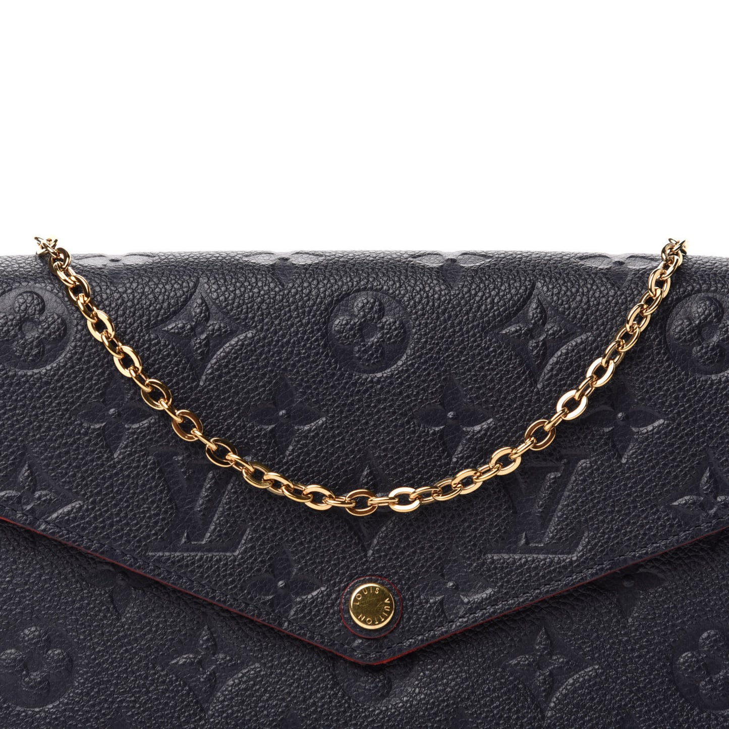 Empreinte Pochette Felicie Chain Wallet Marine Rouge