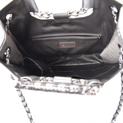 Chanel Vinyl Ice Cube Large Shopper Tote Silver 5 of 11