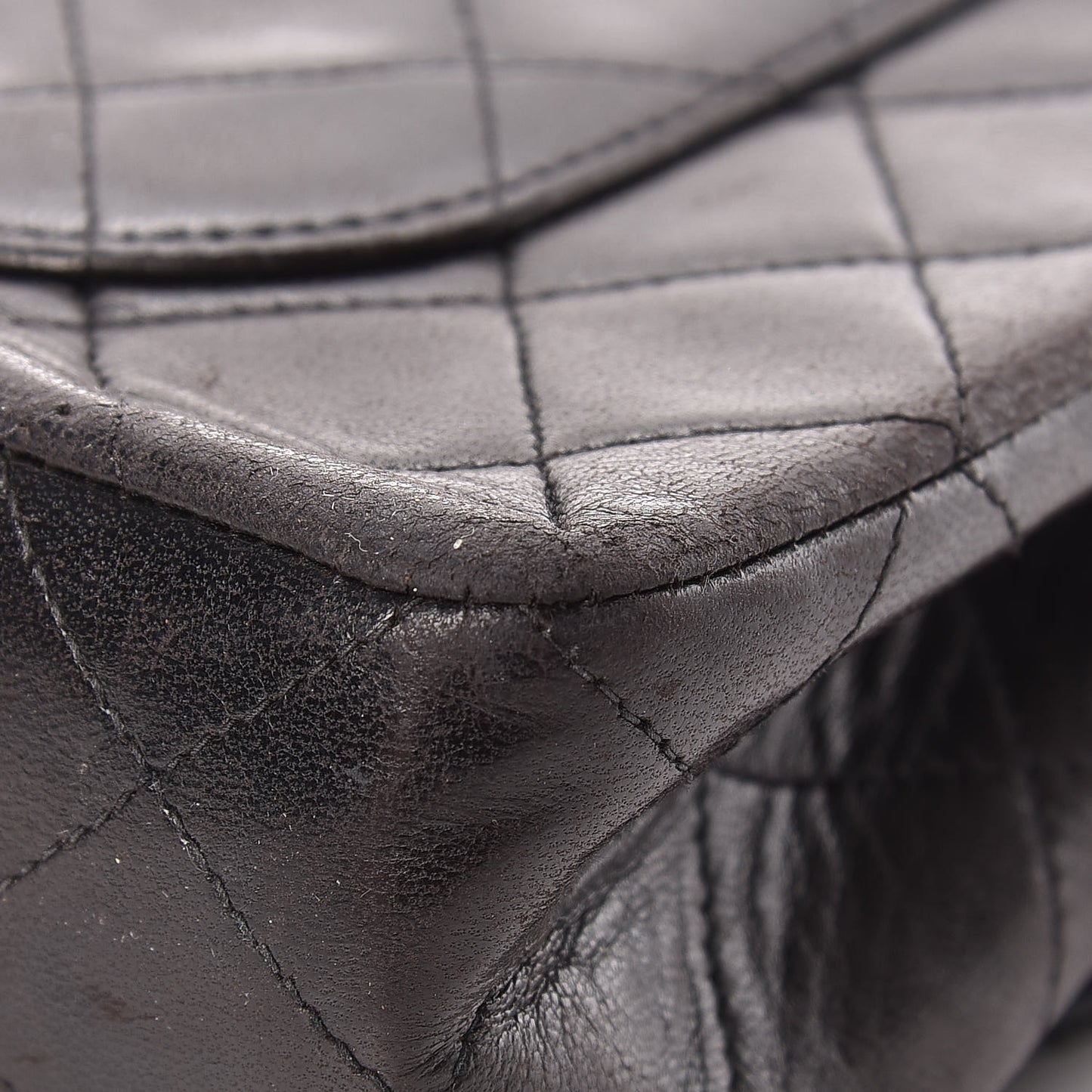Lambskin Quilted Small Double Flap Black