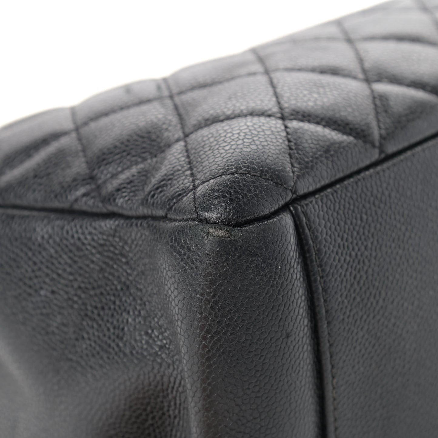 Caviar Quilted Grand Shopping Tote GST Black