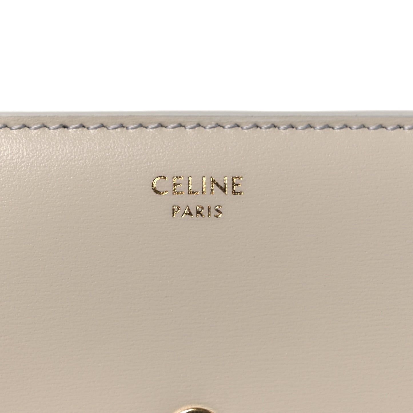 Shiny Calfskin Small Triomphe Wallet Pale Beige