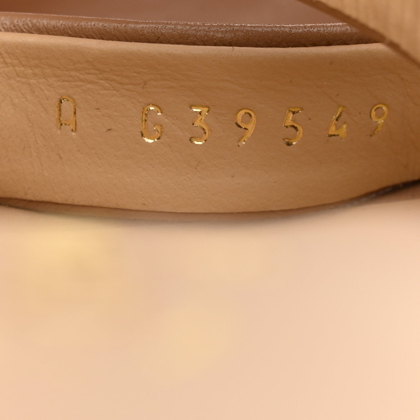Lambskin Chain Strap Sandals 41 Beige