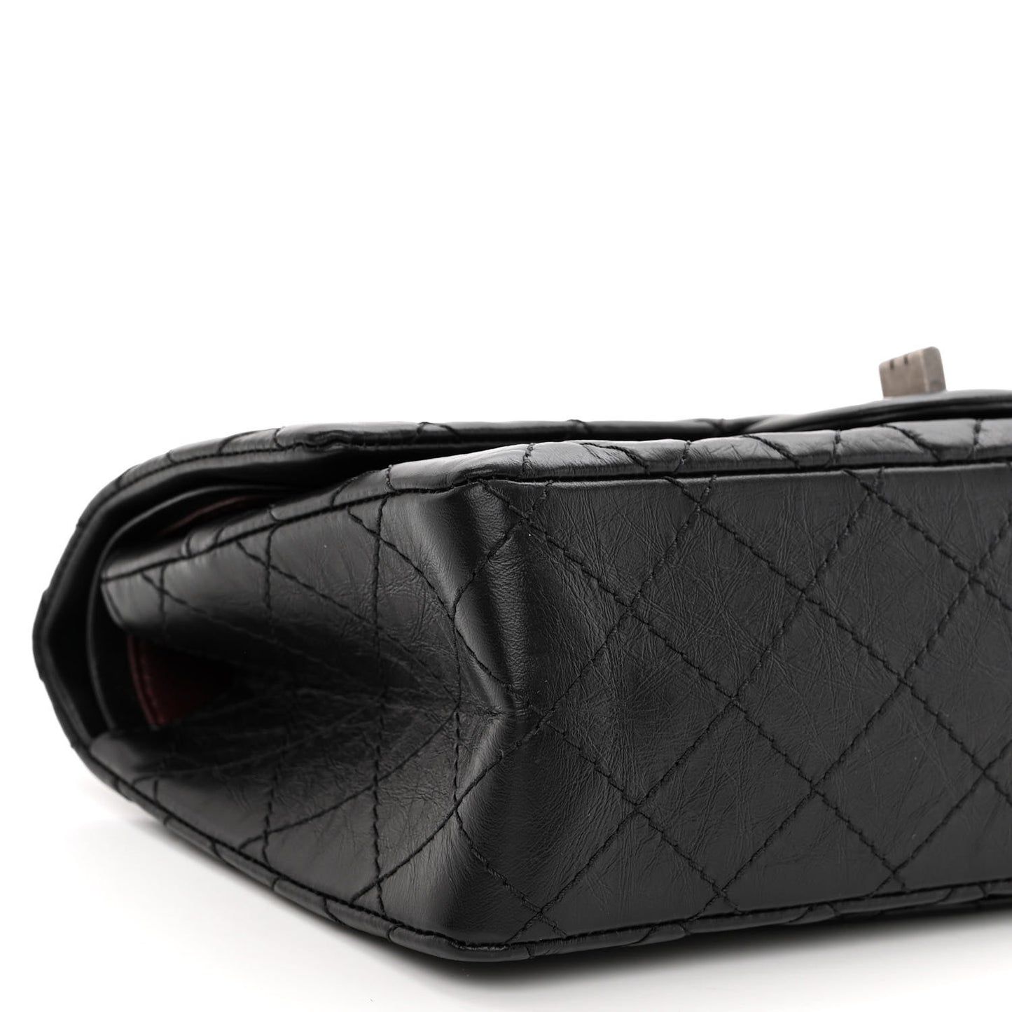Aged Calfskin Quilted 2.55 Reissue 225 Flap Black