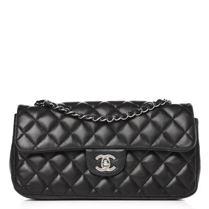Chanel Lambskin Quilted East West Flap Black 1 of 8