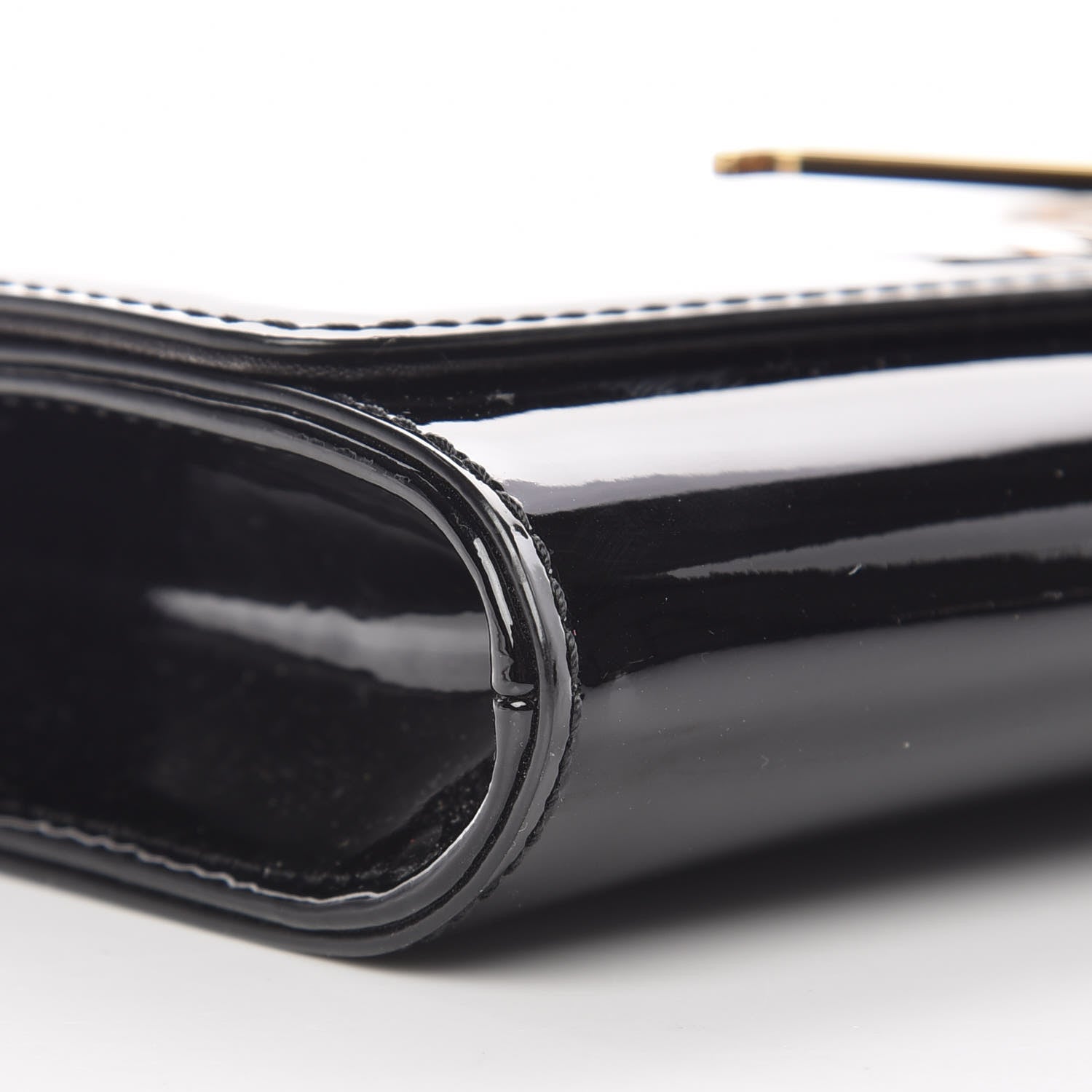 Louis Vuitton Patent Louise Clutch Black 5 of 8