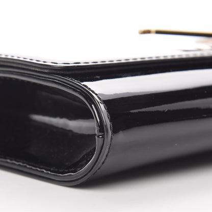 Louis Vuitton Patent Louise Clutch Black 5 of 8